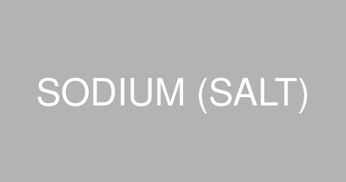 FoundMyFitness Topic - Sodium (Salt)